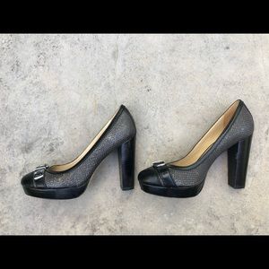 Coach Pumps w/ Platform & Buckle